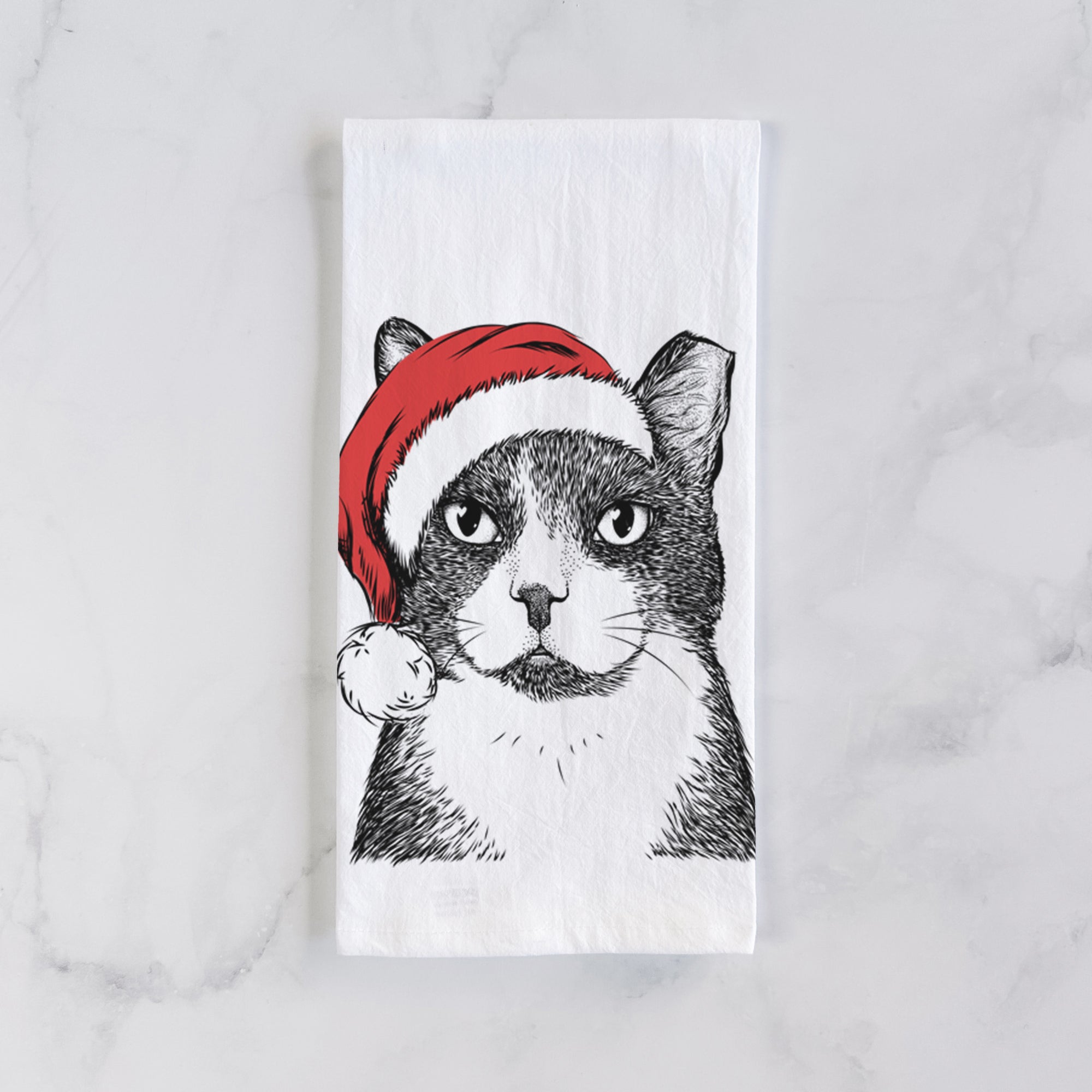 Pinky the Tuxedo Cat Tea Towel