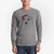 Santa Pip the Italian Greyhound - Men's Heavyweight 100% Cotton Long Sleeve