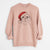 Santa Popcorn the Puggle - Unisex Pigment Dyed Crew Sweatshirt