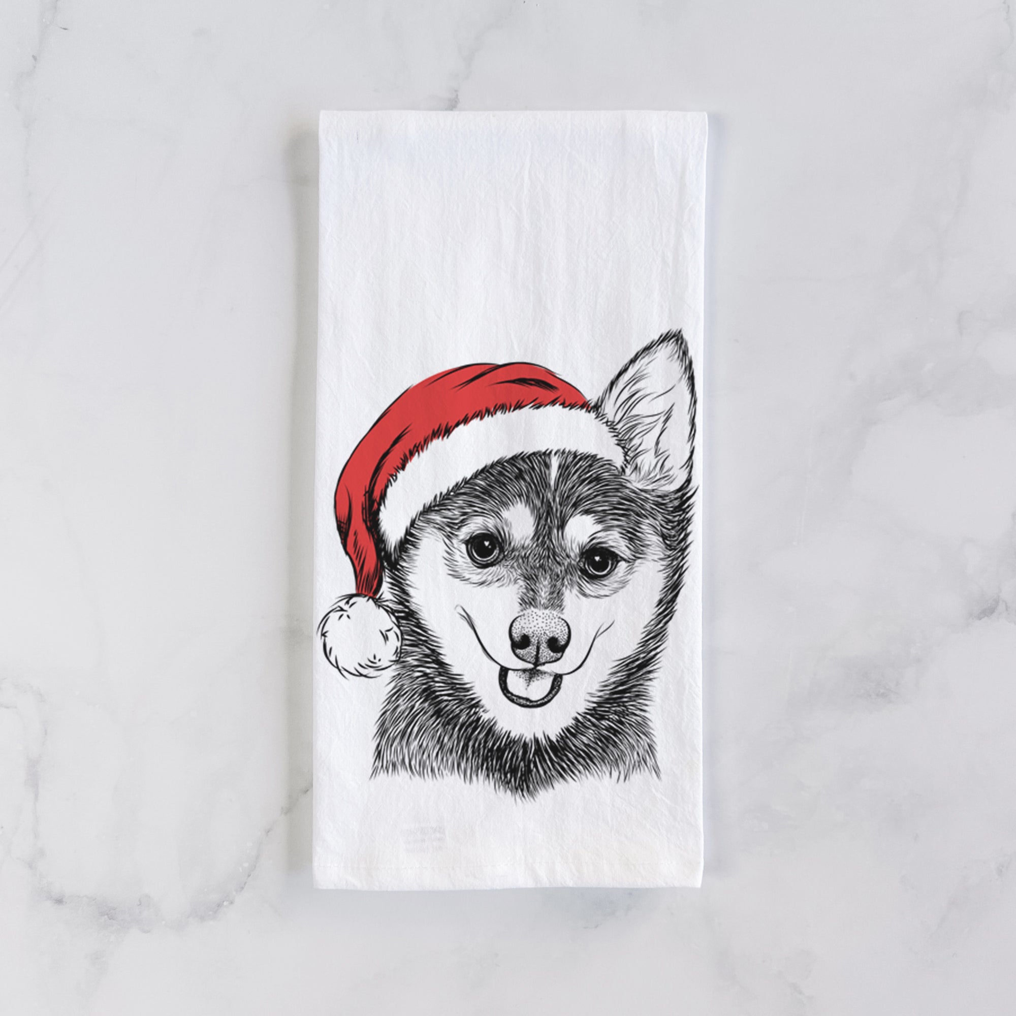 Posey the Alaskan Klee Kai Tea Towel