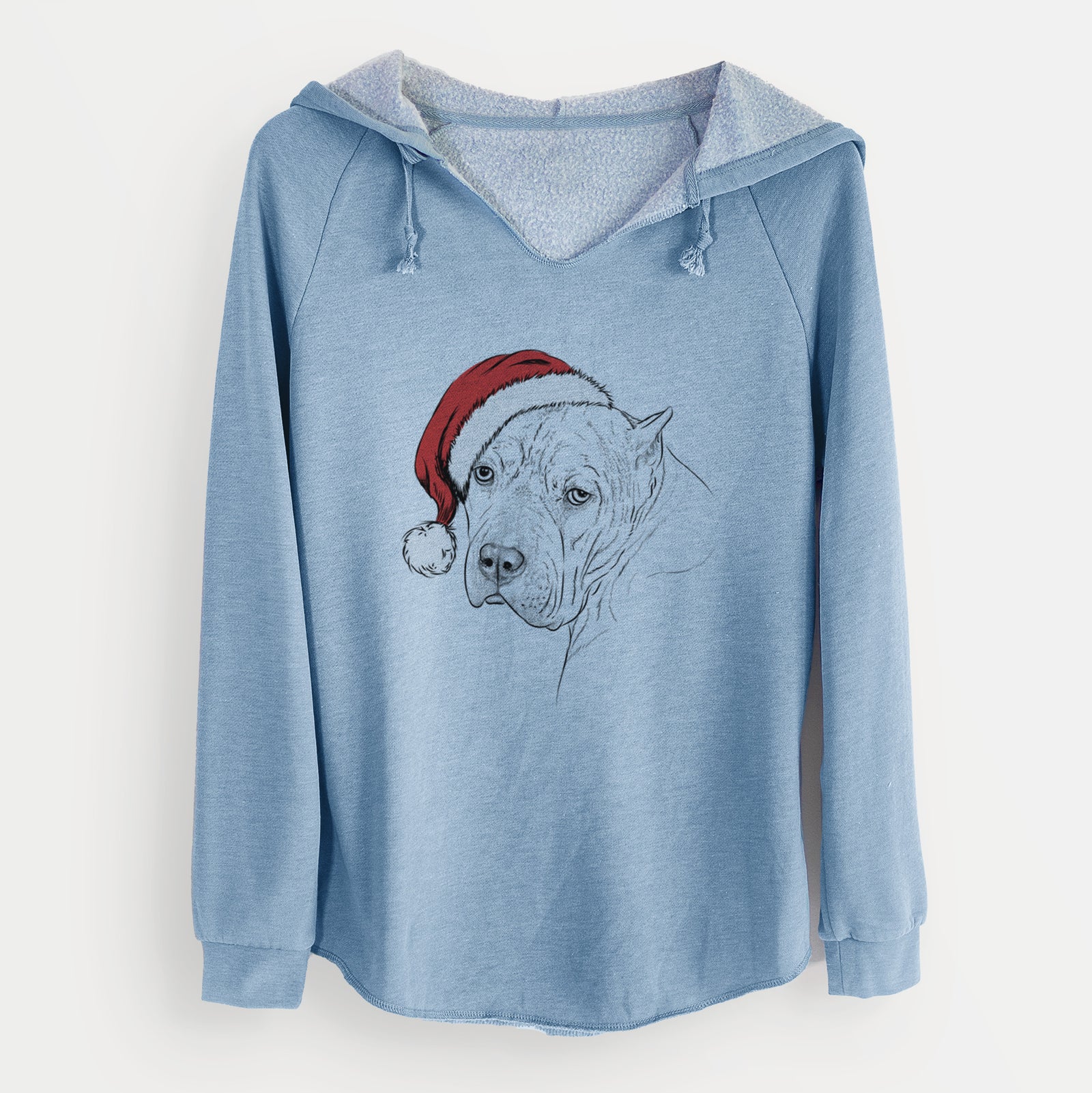 Santa Precious the Staffordshire Terrier - Cali Wave Hooded Sweatshirt