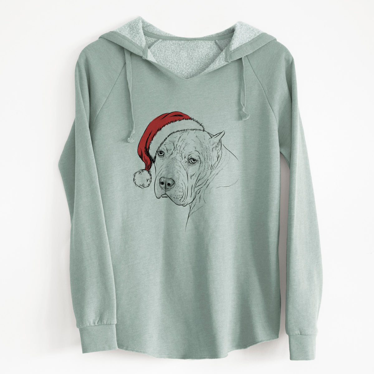 Santa Precious the Staffordshire Terrier - Cali Wave Hooded Sweatshirt