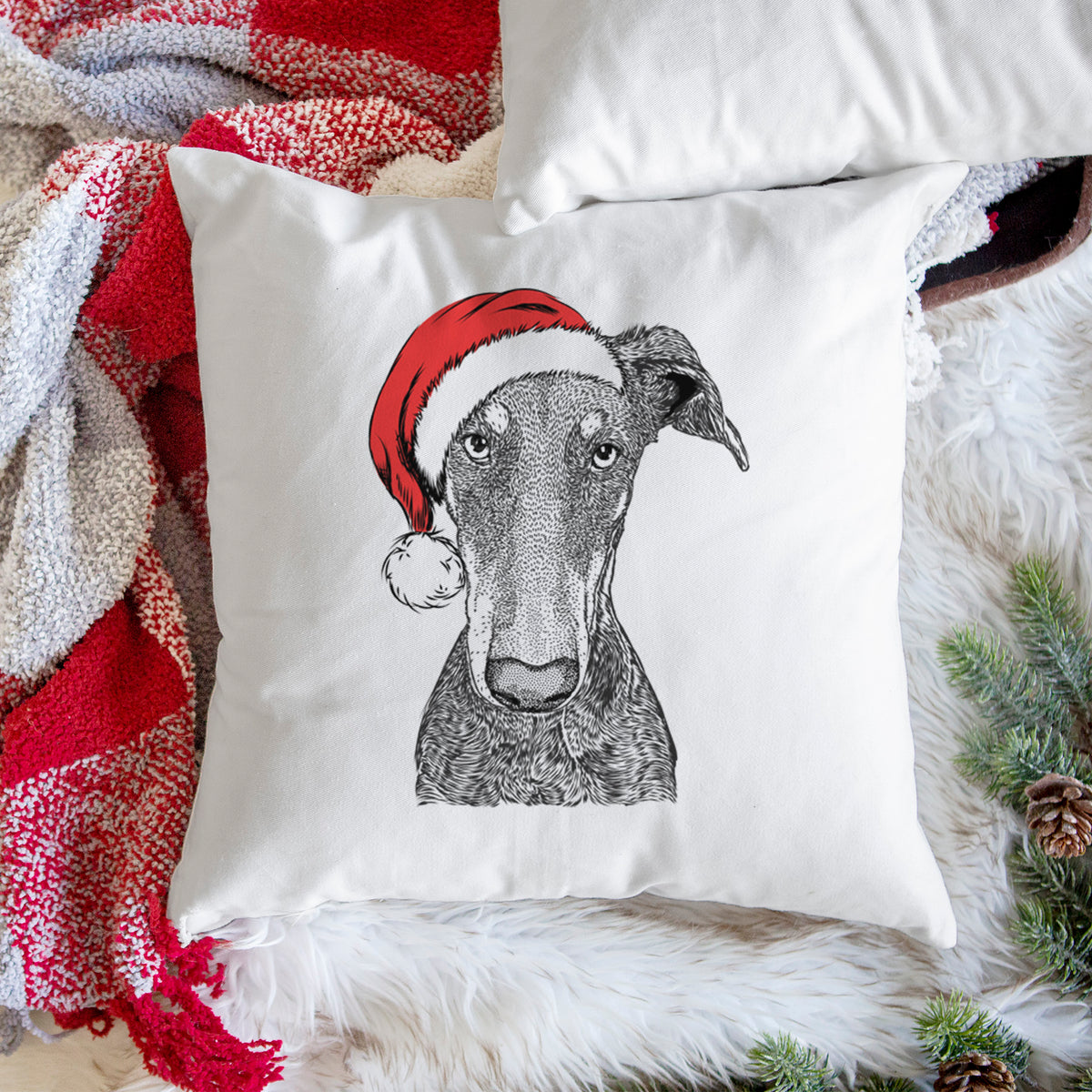 Princess Fiona the Doberman Pinscher - Throw Pillow Cover