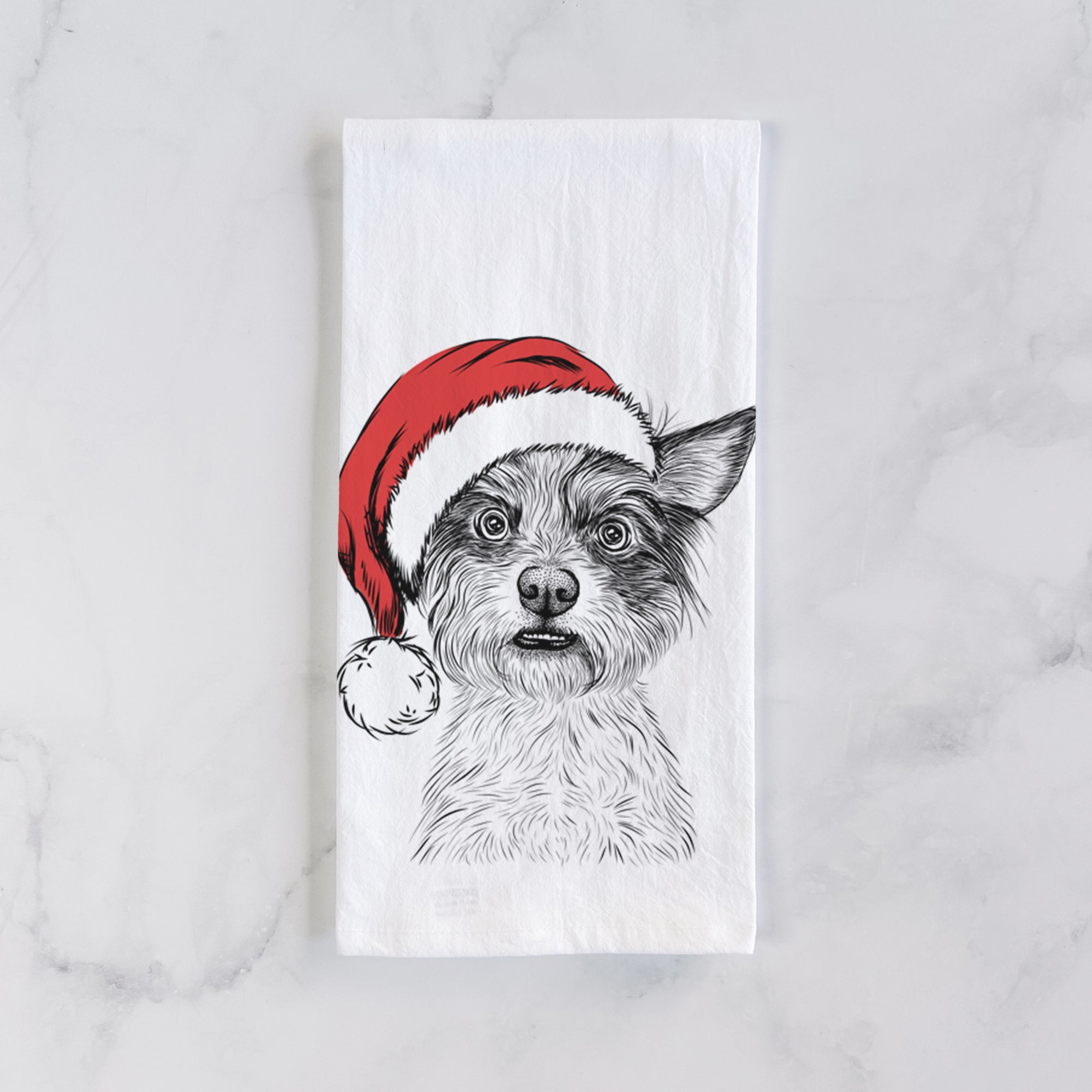 Quigley the Mixed Breed Tea Towel