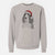 Santa Quincy the English Springer Spaniel - Unisex Pigment Dyed Crew Sweatshirt