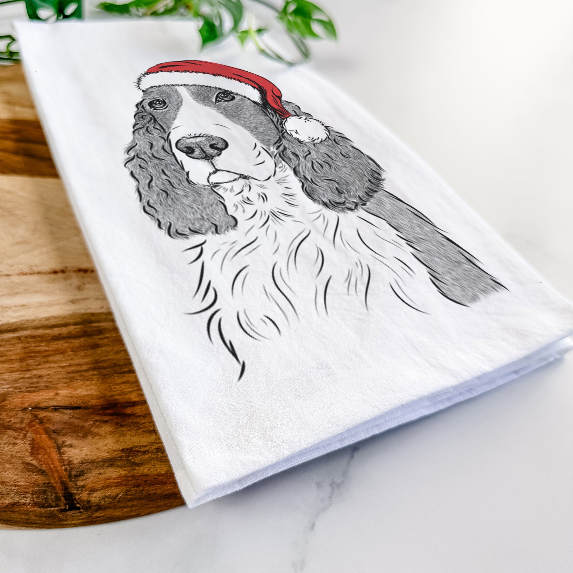 Quincy the English Springer Spaniel Tea Towel