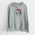 Santa Hat Quinn the Pomeranian - Unisex Pigment Dyed Hoodie