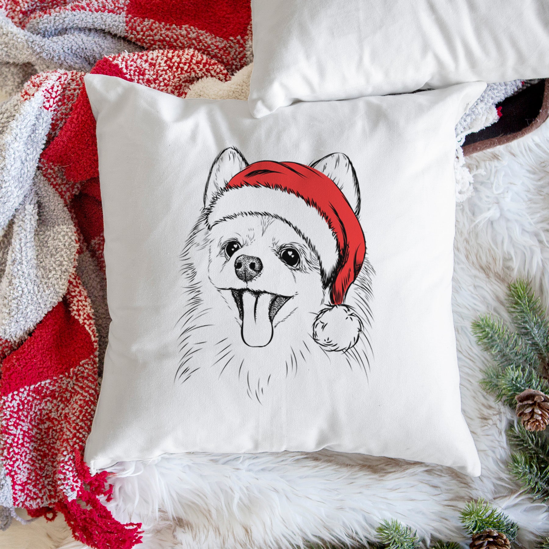 Quinn the Pomeranian - Throw Pillow Cover