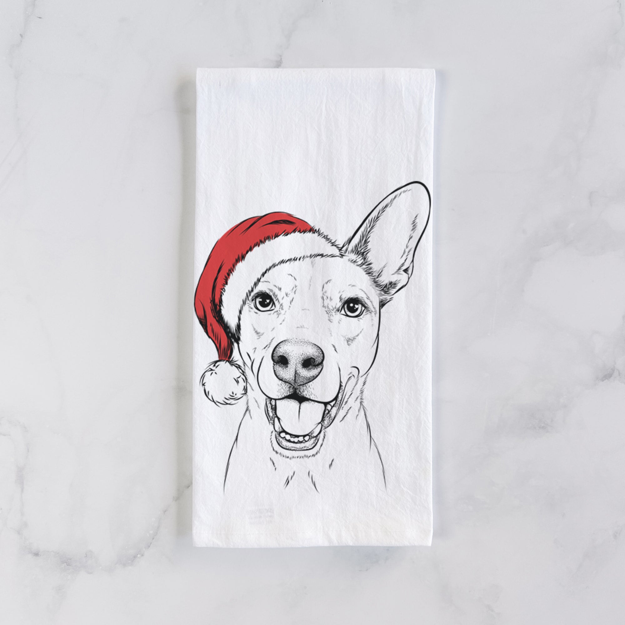 Radar the Pitbull Mix Tea Towel