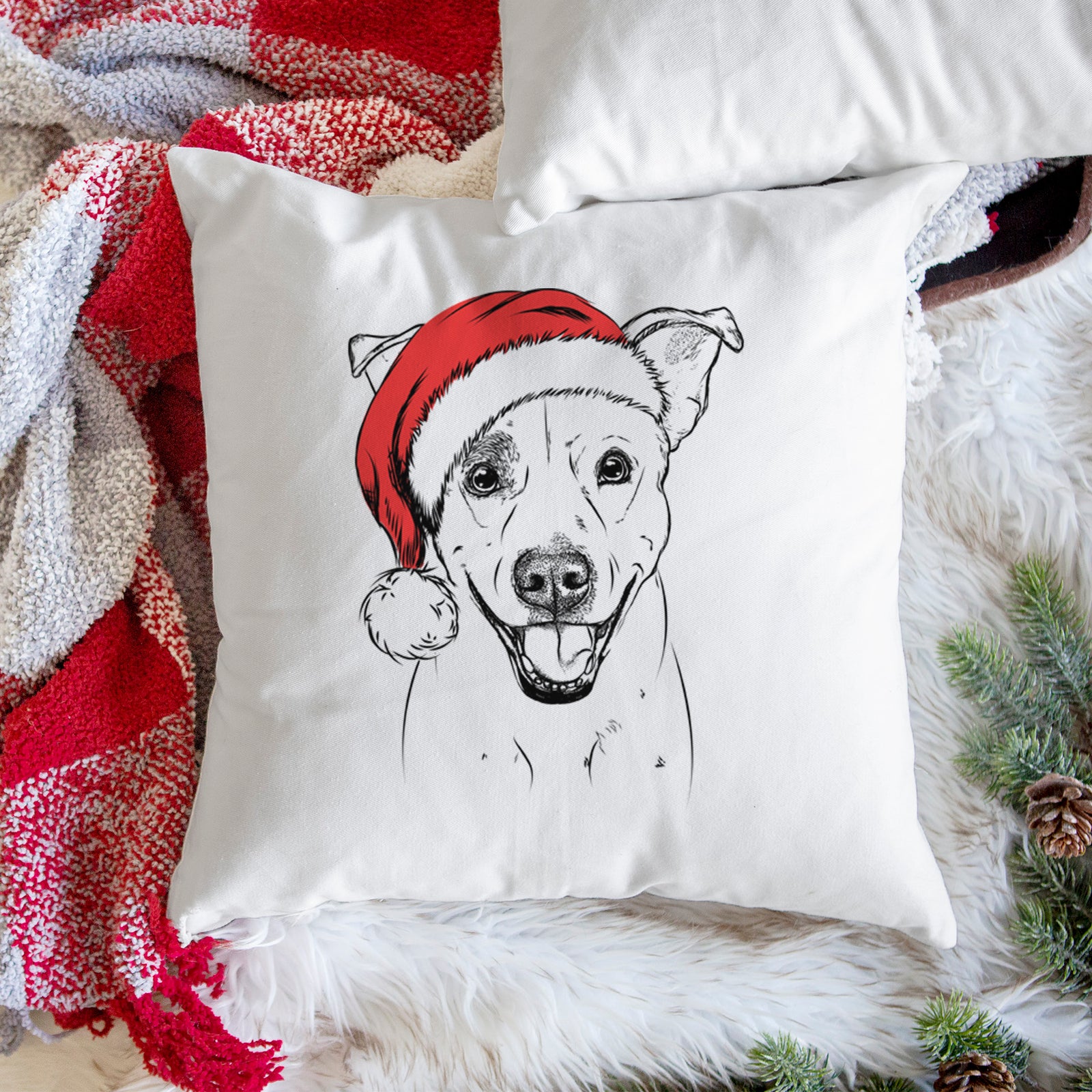 Ralphie the Mixed Breed - Throw Pillow Cover