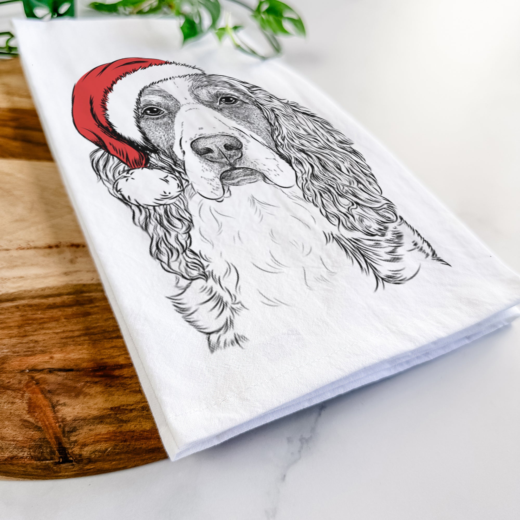 Red the English Springer Spaniel Tea Towel