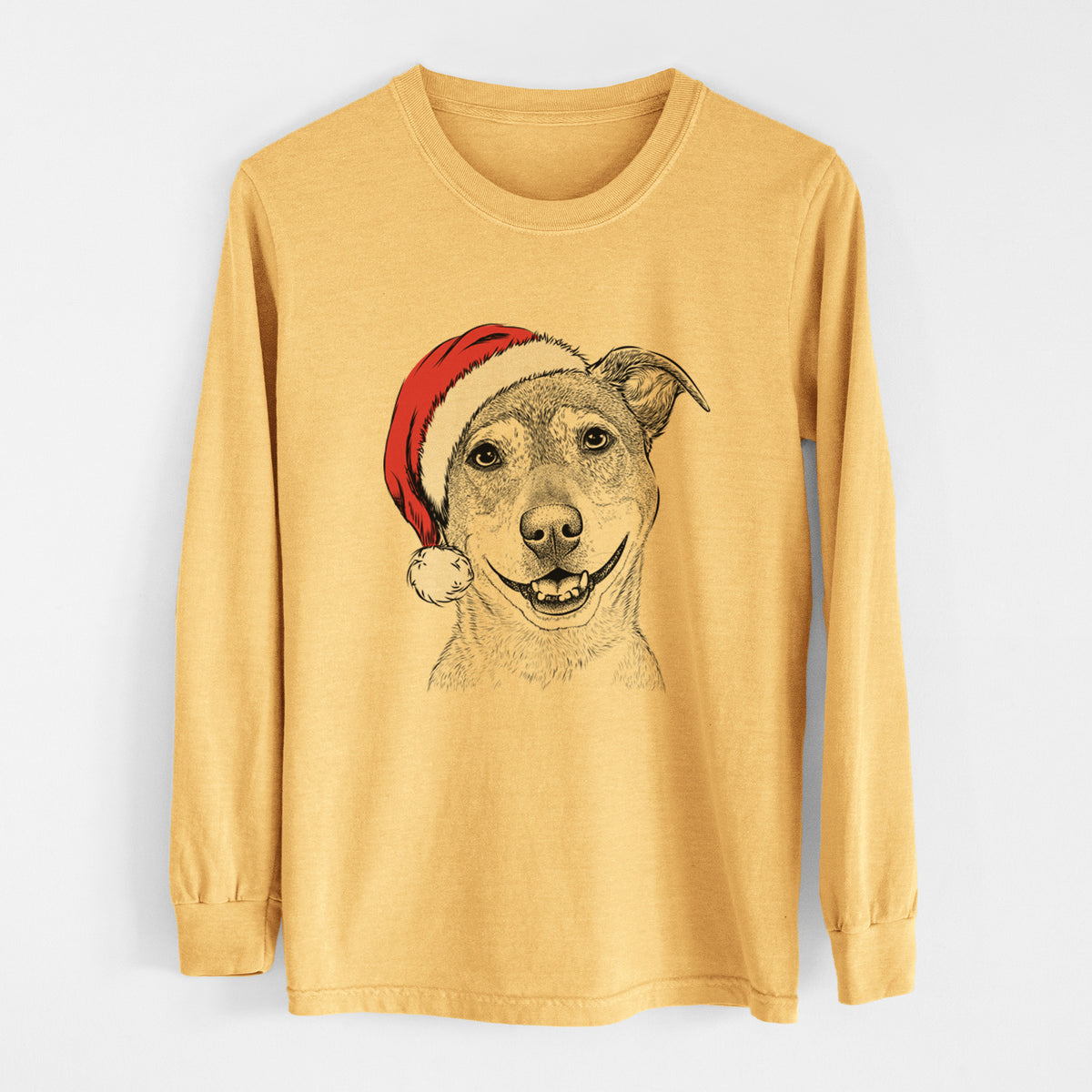 Santa Reese the Mountain Cur - Heavyweight 100% Cotton Long Sleeve