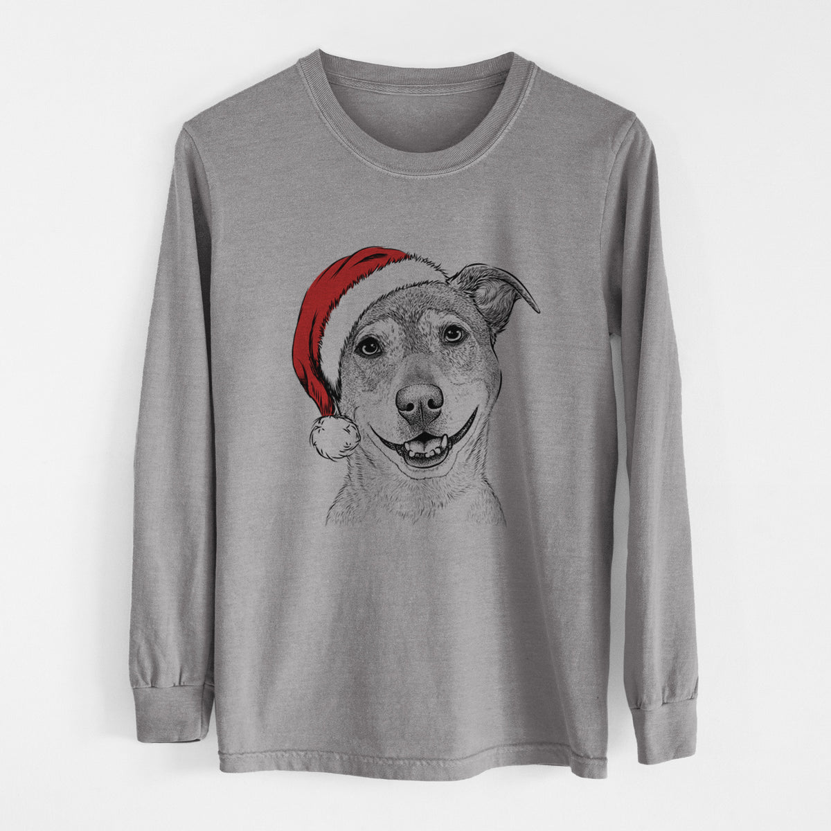 Santa Reese the Mountain Cur - Heavyweight 100% Cotton Long Sleeve
