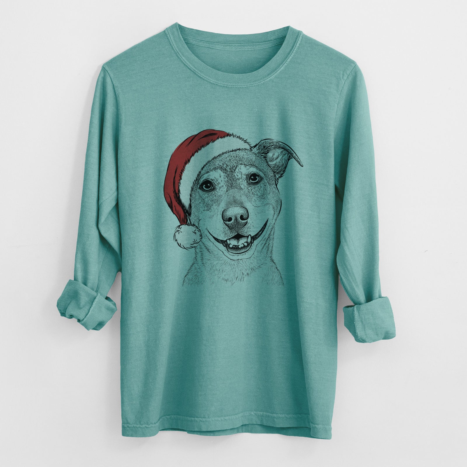 Santa Reese the Mountain Cur - Heavyweight 100% Cotton Long Sleeve