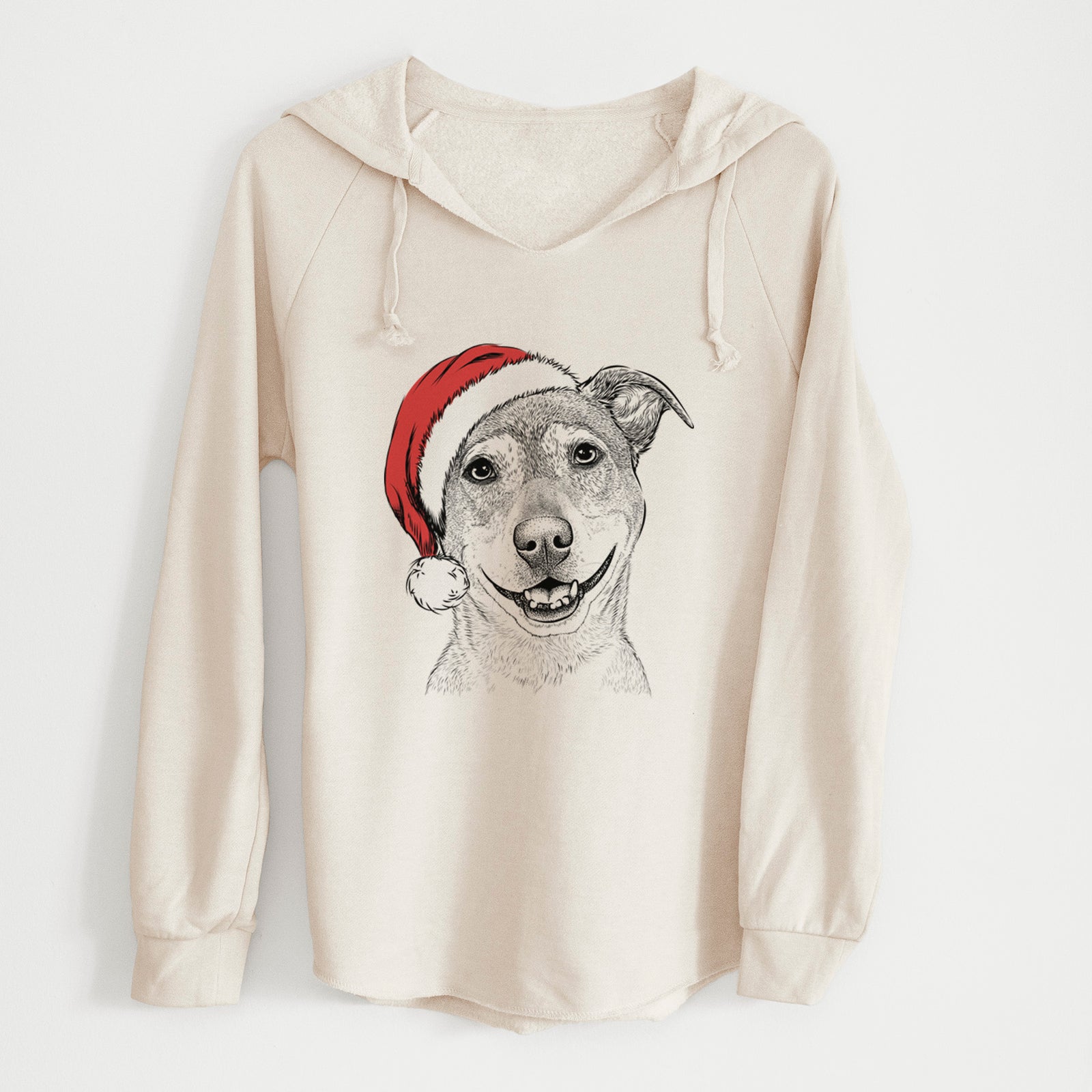 Santa Reese the Mountain Cur - Cali Wave Hooded Sweatshirt