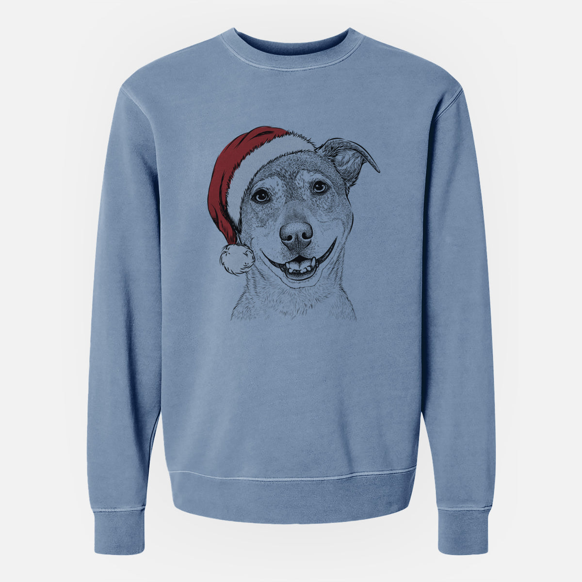 Santa Reese the Mountain Cur - Unisex Pigment Dyed Crew Sweatshirt