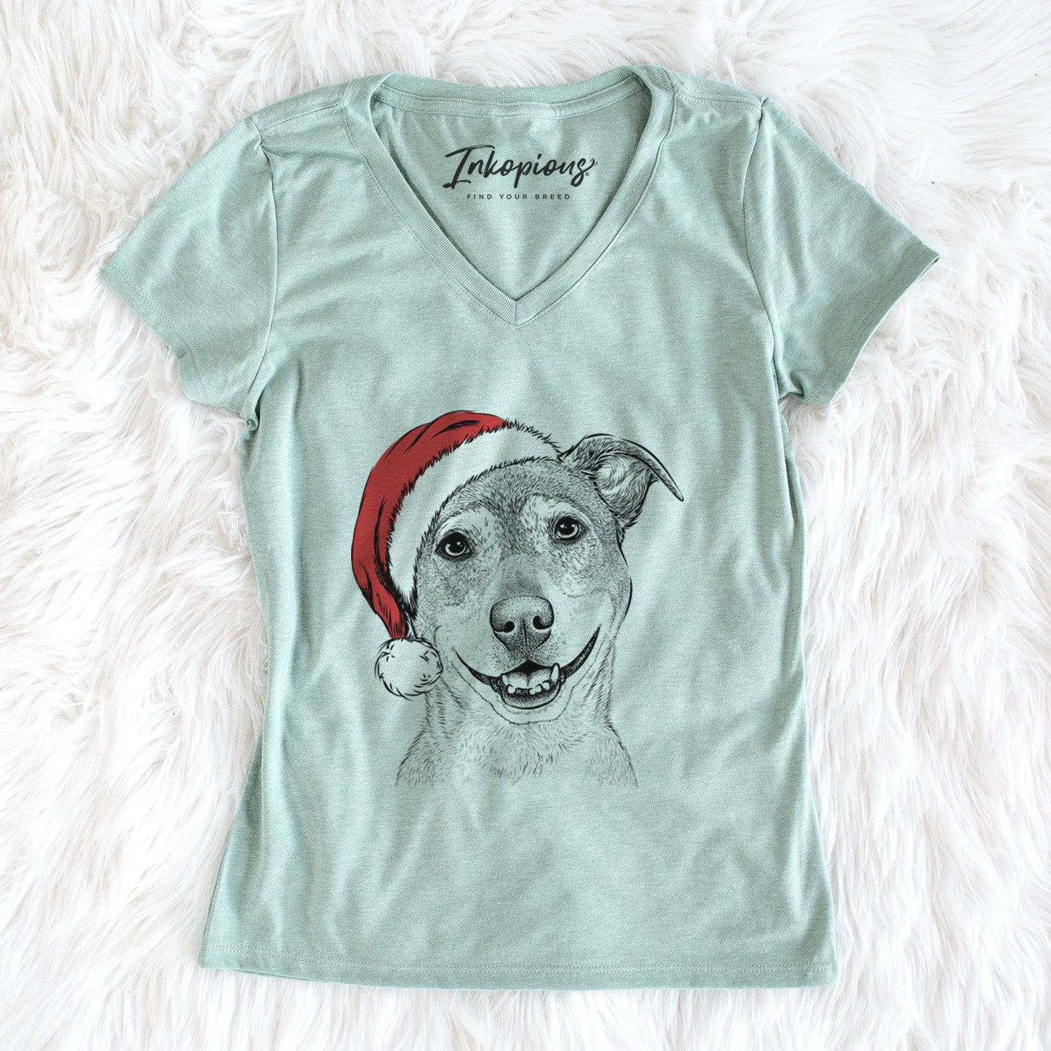 Santa Reese the Mountain Cur - Women's Perfect V-neck Shirt