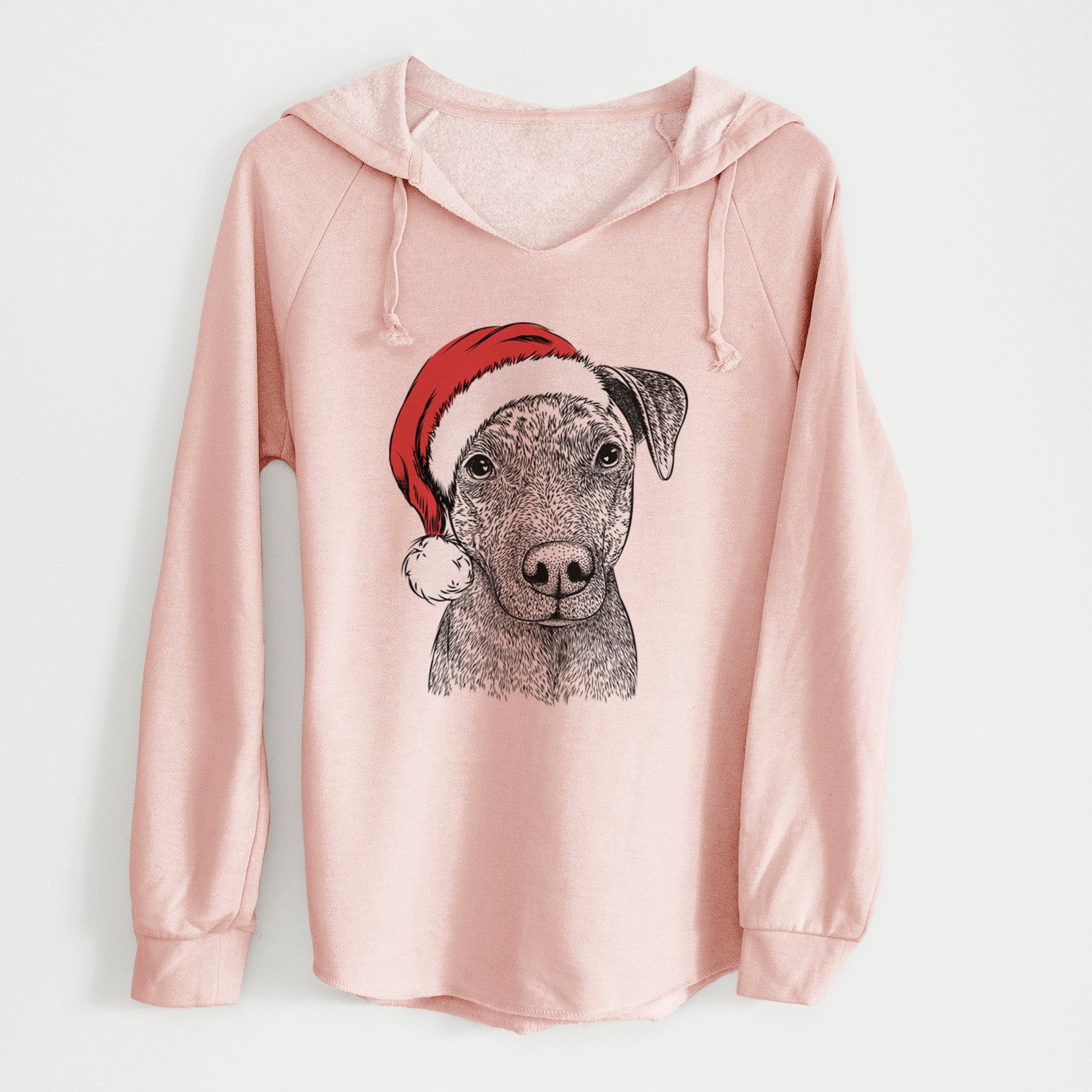 Santa Reeses the Pitbull - Cali Wave Hooded Sweatshirt