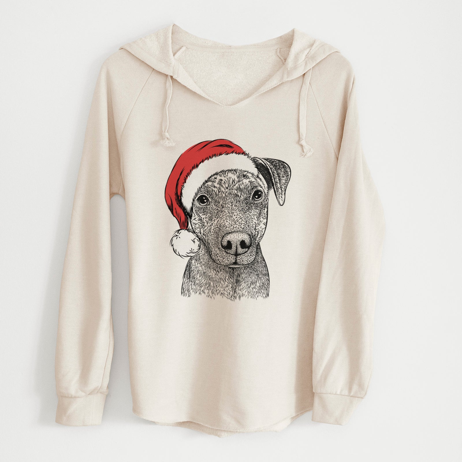 Santa Reeses the Pitbull - Cali Wave Hooded Sweatshirt