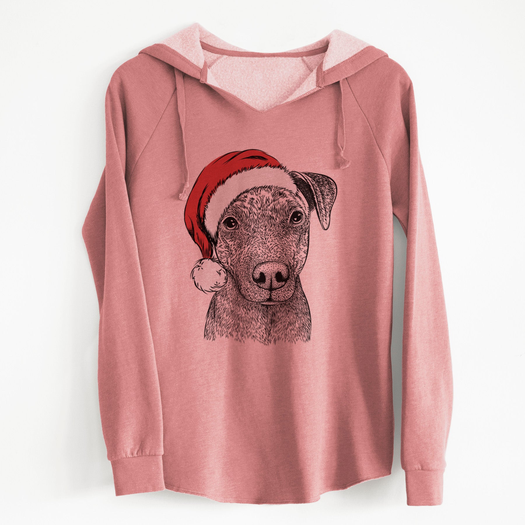 Santa Reeses the Pitbull - Cali Wave Hooded Sweatshirt