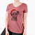 Santa Reeses the Pitbull - Women's Perfect V-neck Shirt