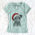 Santa Reeses the Pitbull - Women's Perfect V-neck Shirt