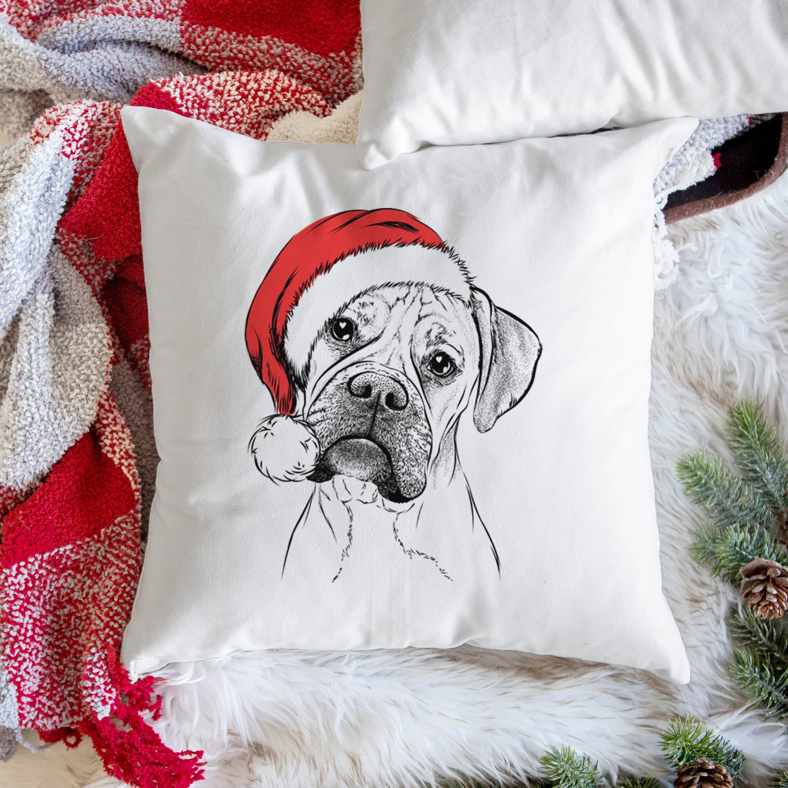 Reuby the Boxer - Throw Pillow Cover