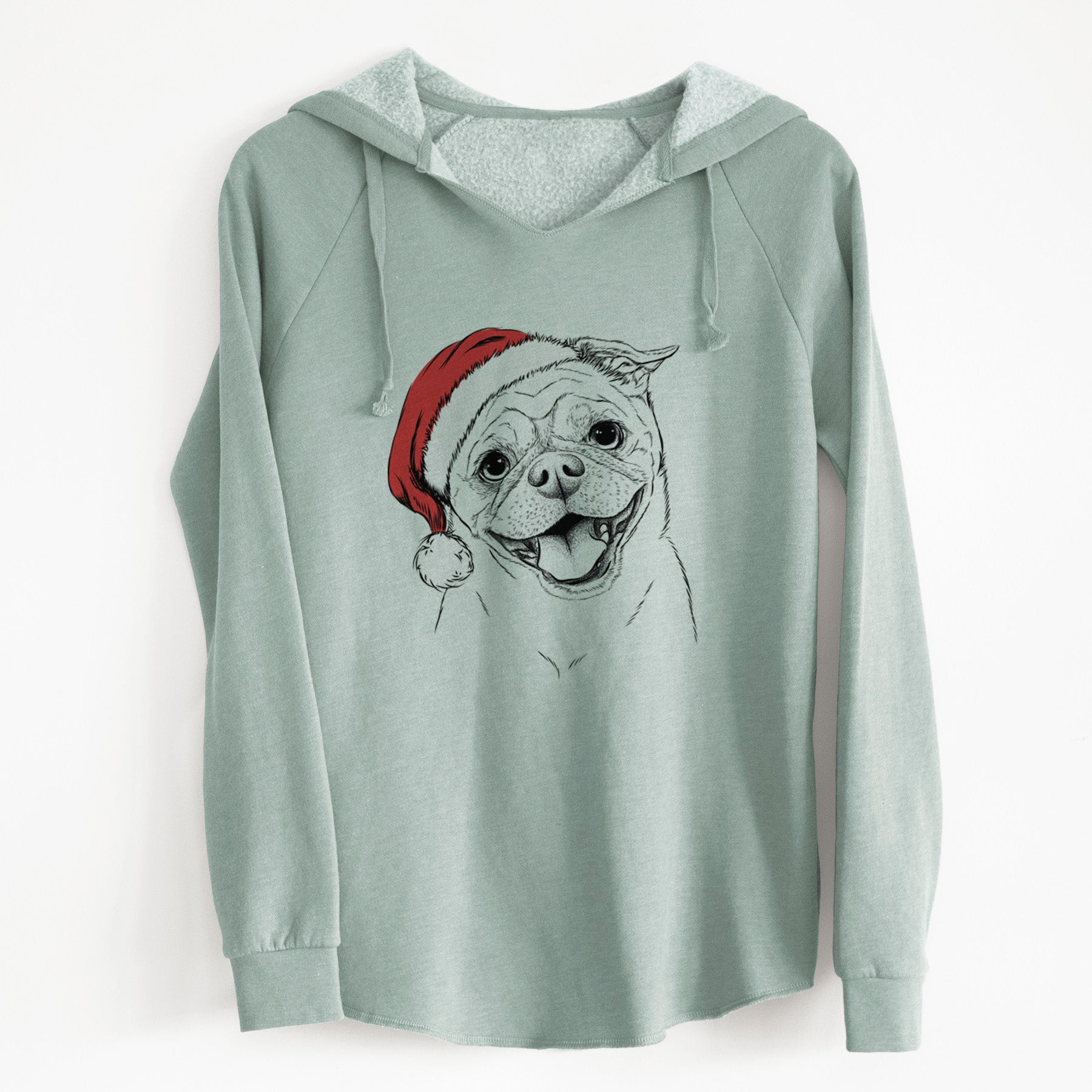 Santa Riley the Chug - Cali Wave Hooded Sweatshirt