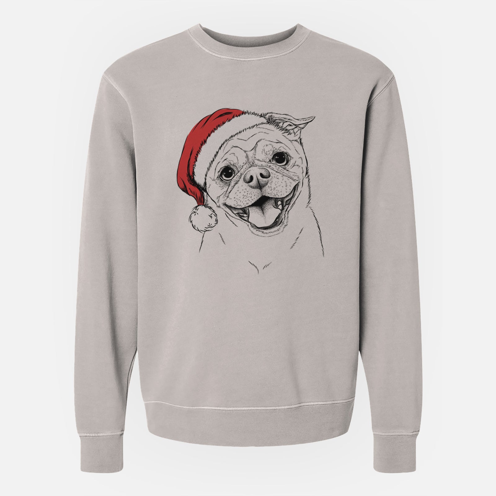 Santa Riley the Chug - Unisex Pigment Dyed Crew Sweatshirt