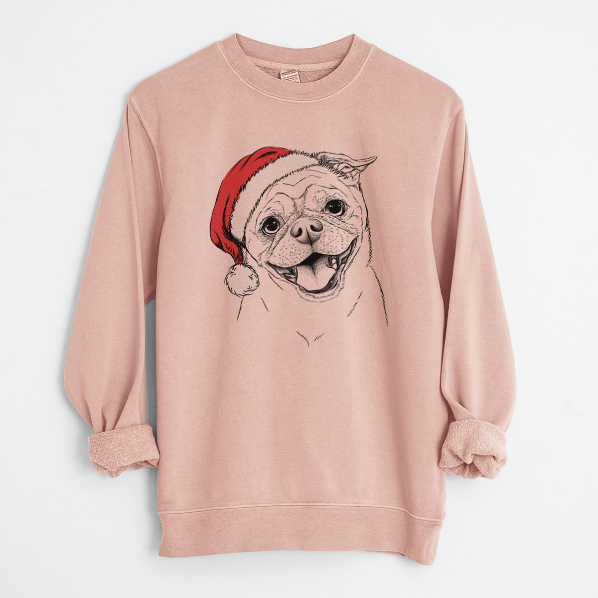 Santa Riley the Chug - Unisex Pigment Dyed Crew Sweatshirt