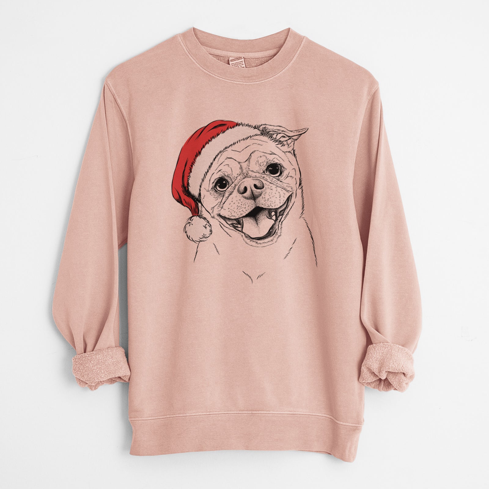 Santa Riley the Chug - Unisex Pigment Dyed Crew Sweatshirt