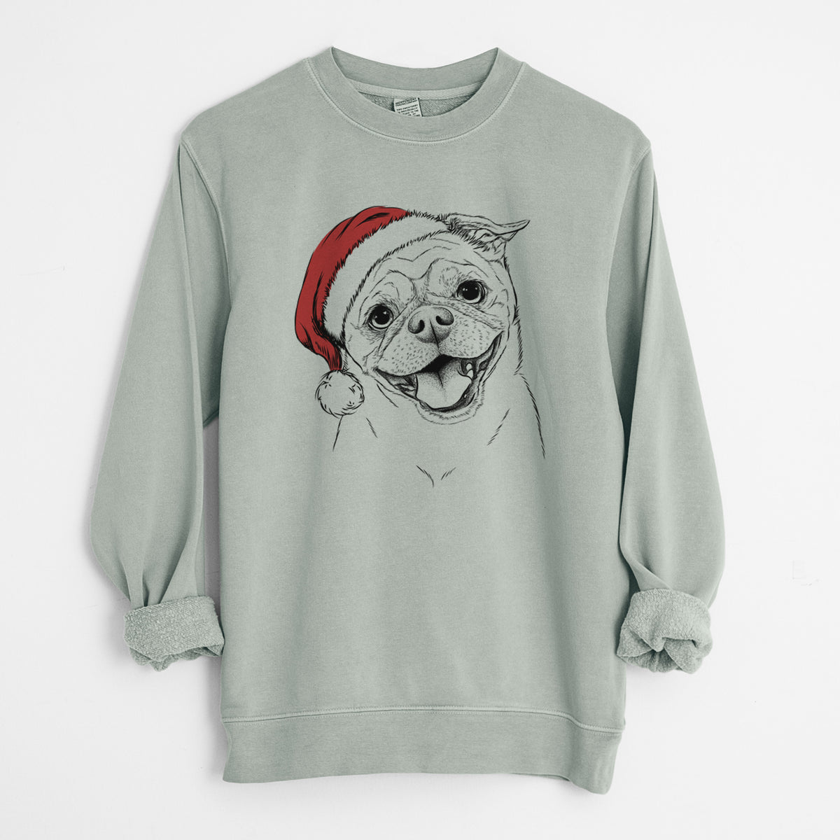 Santa Riley the Chug - Unisex Pigment Dyed Crew Sweatshirt