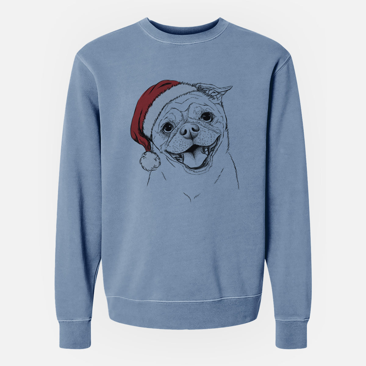 Santa Riley the Chug - Unisex Pigment Dyed Crew Sweatshirt