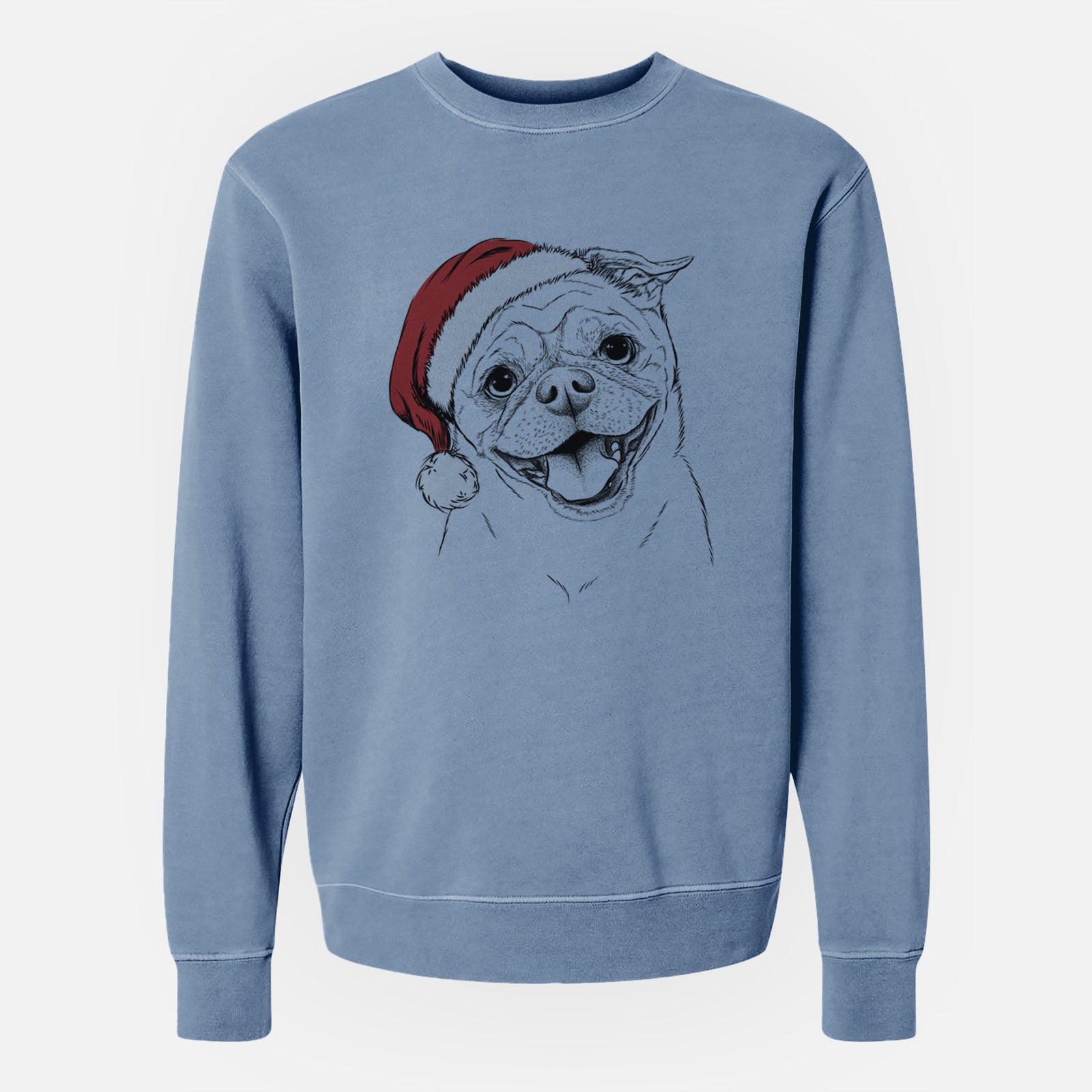 Santa Riley the Chug - Unisex Pigment Dyed Crew Sweatshirt