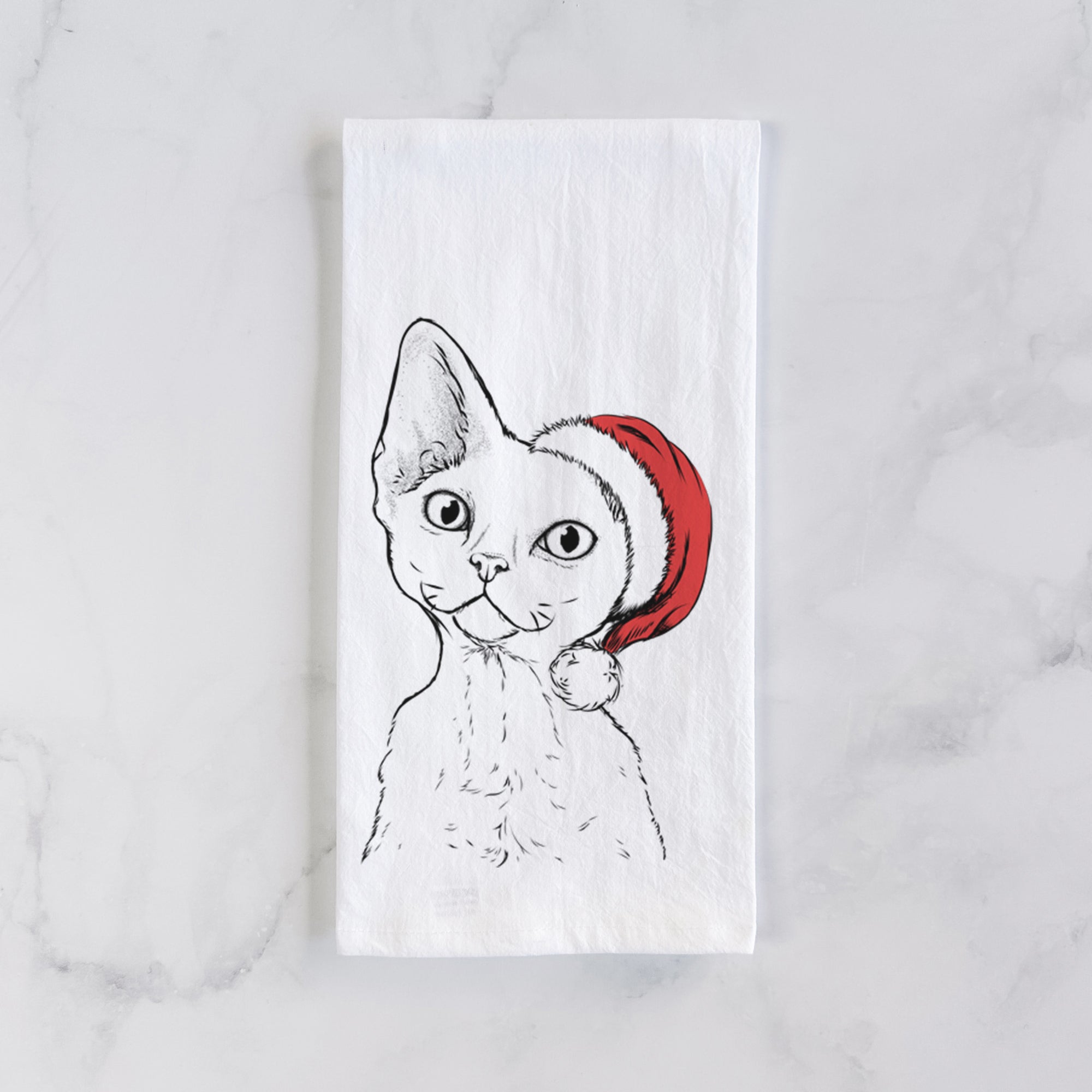 Ripley the Devon Rex Cat Tea Towel