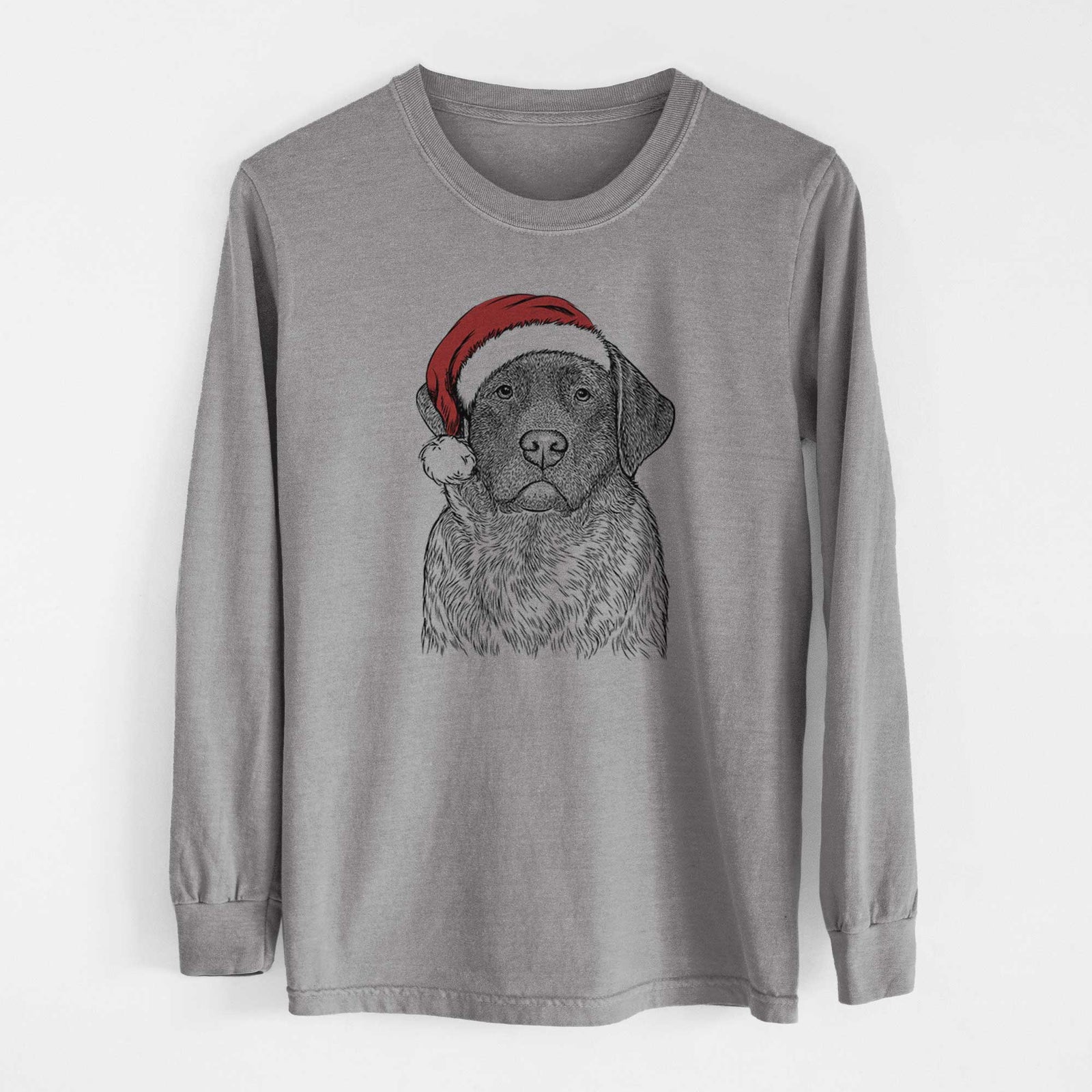 Santa River the English Labrador Retriever - Men's Heavyweight 100% Cotton Long Sleeve