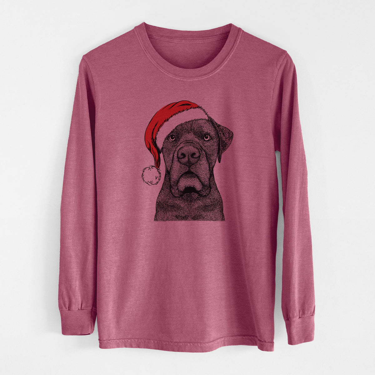 Santa Rocco the Cane Corso - Men's Heavyweight 100% Cotton Long Sleeve