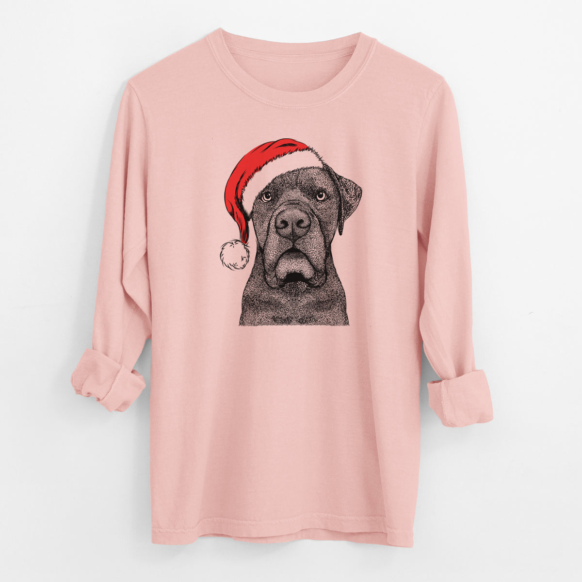 Santa Rocco the Cane Corso - Men's Heavyweight 100% Cotton Long Sleeve