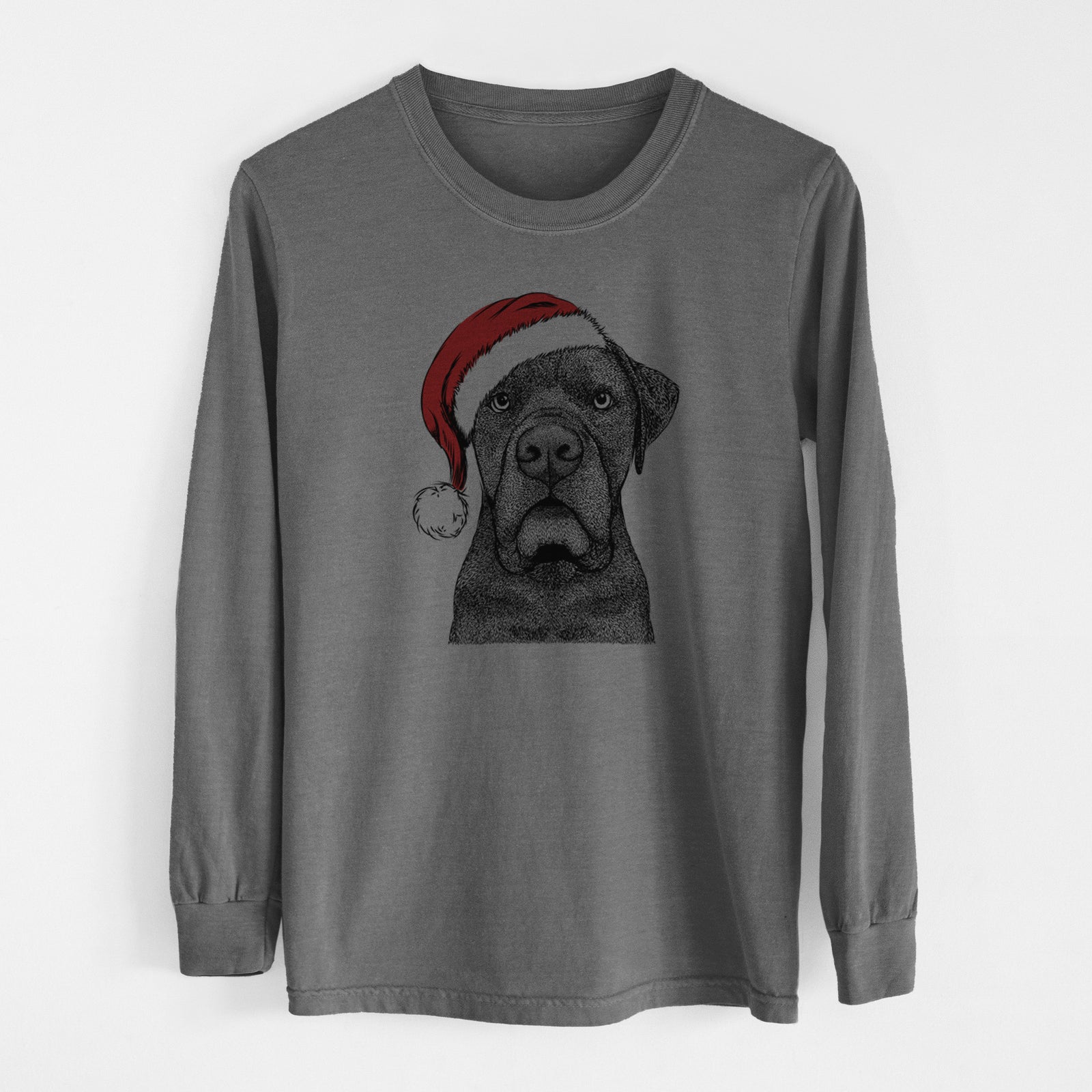 Santa Rocco the Cane Corso - Men's Heavyweight 100% Cotton Long Sleeve