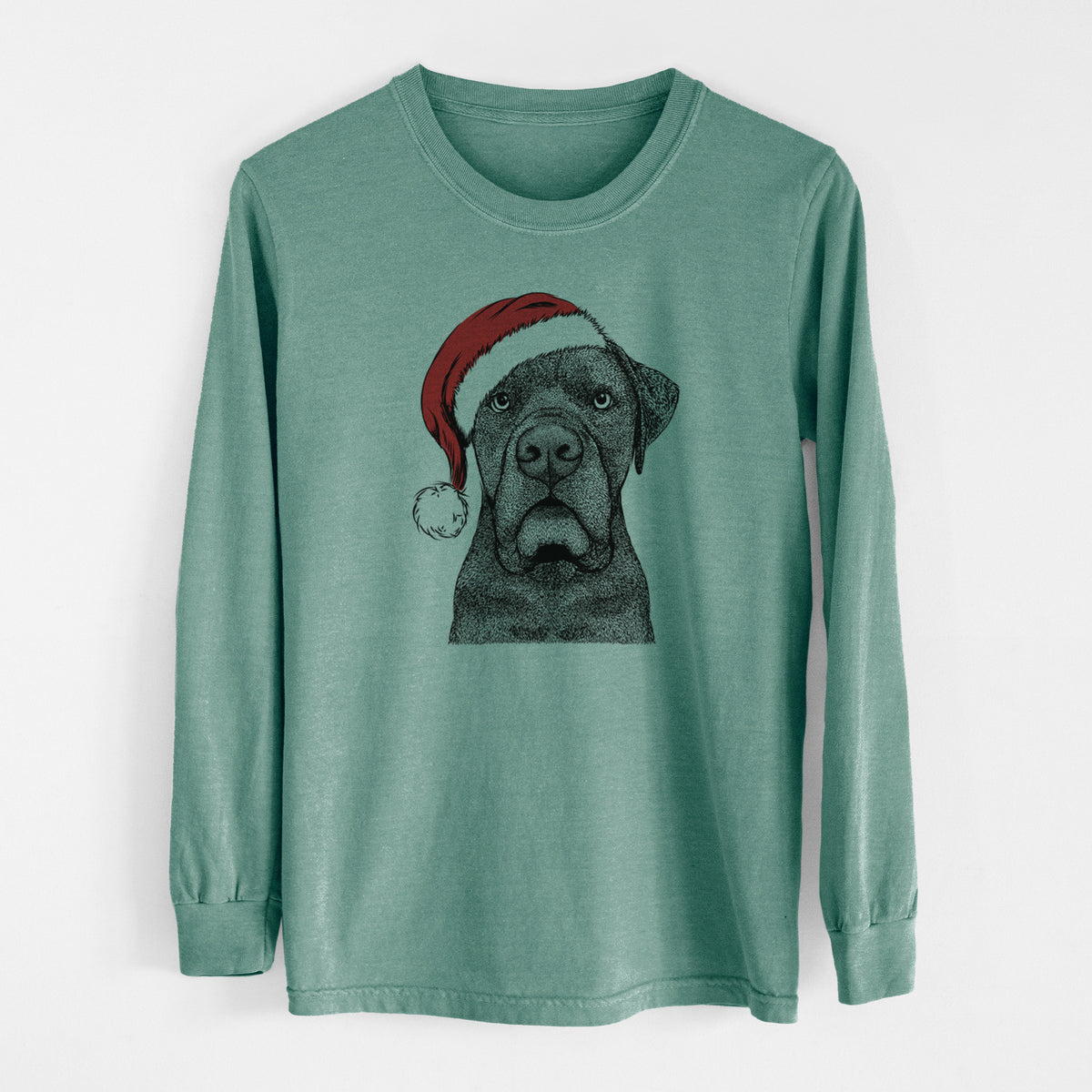 Santa Rocco the Cane Corso - Men's Heavyweight 100% Cotton Long Sleeve
