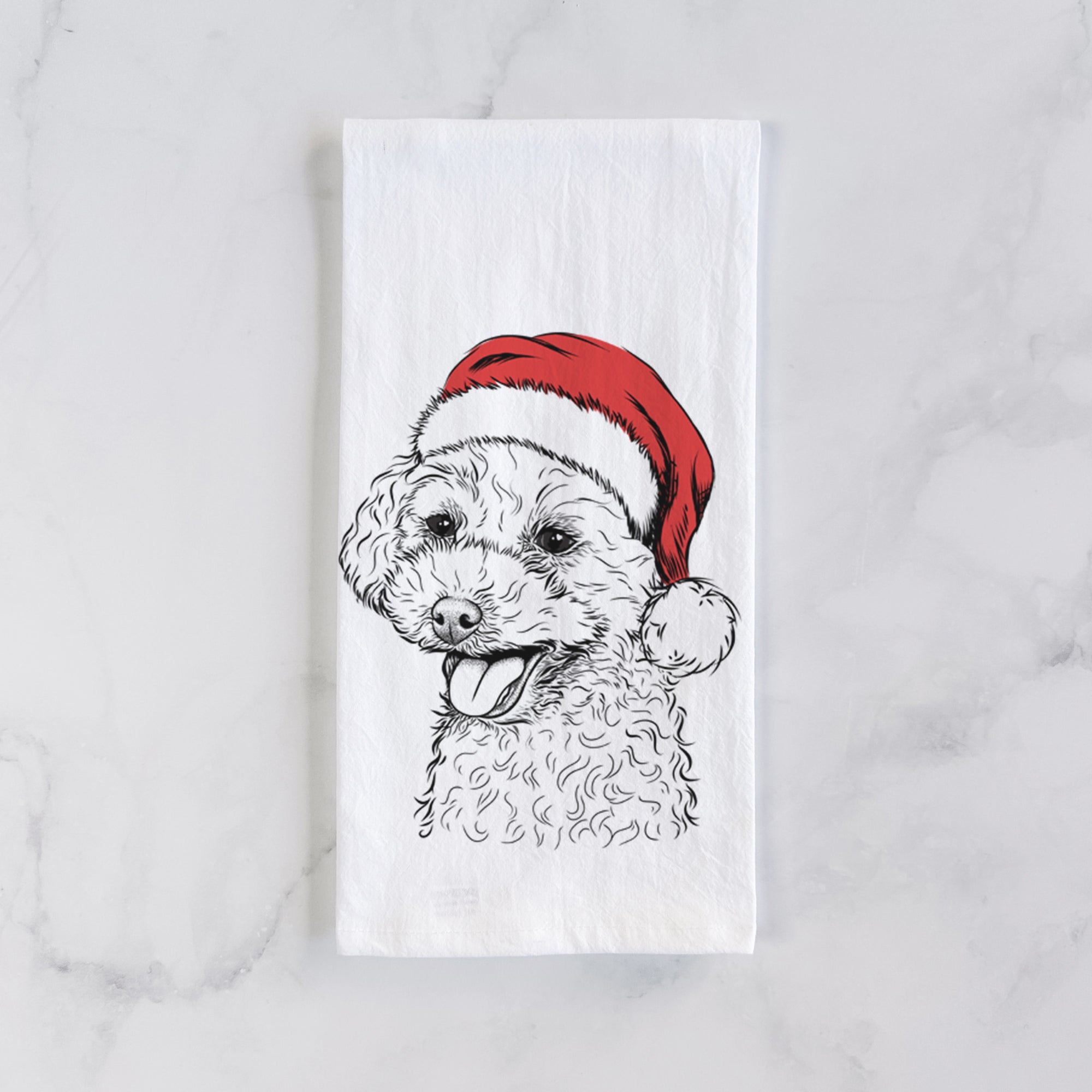 Rocky the Teacup Poodle Tea Towel