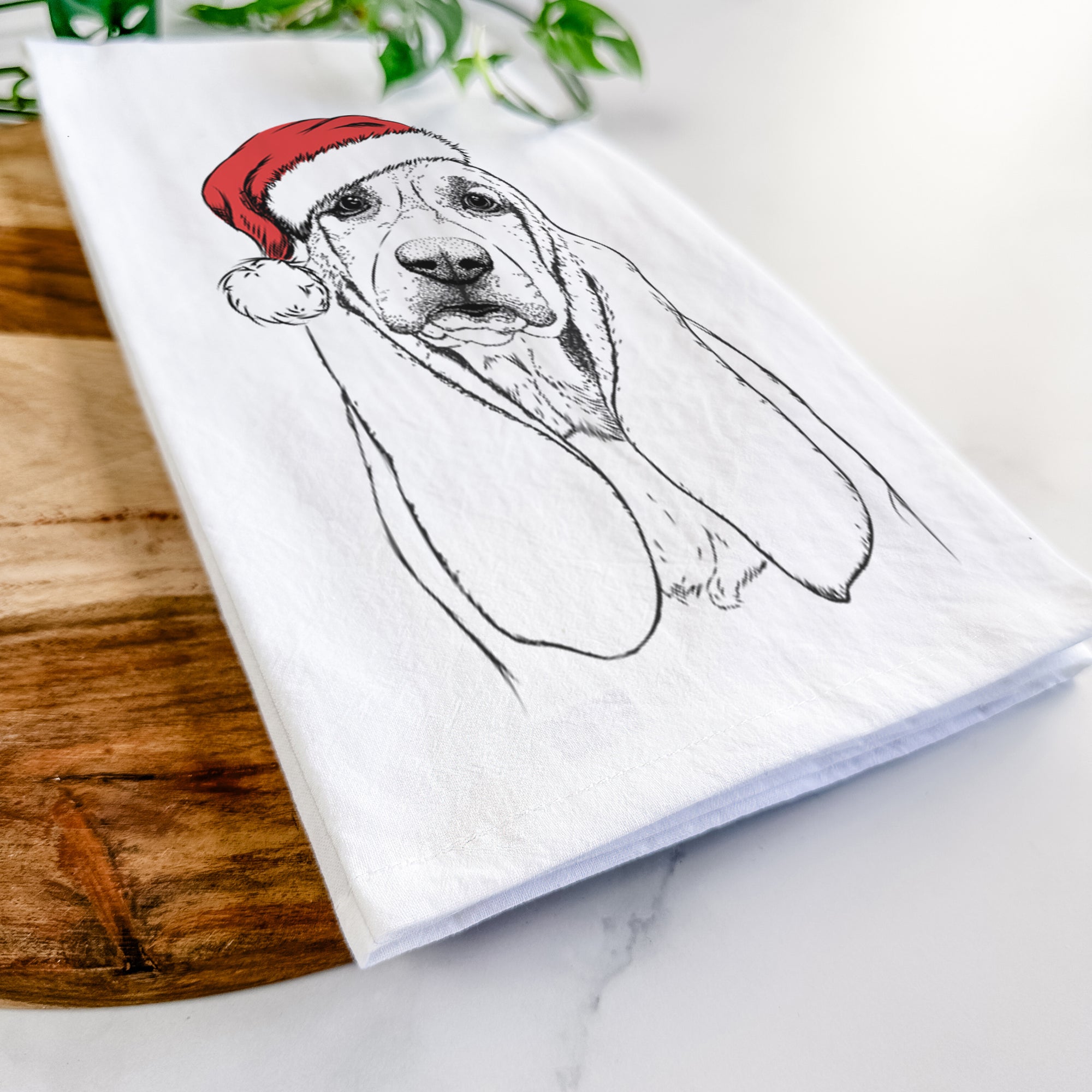 Rolo the Basset Hound Tea Towel