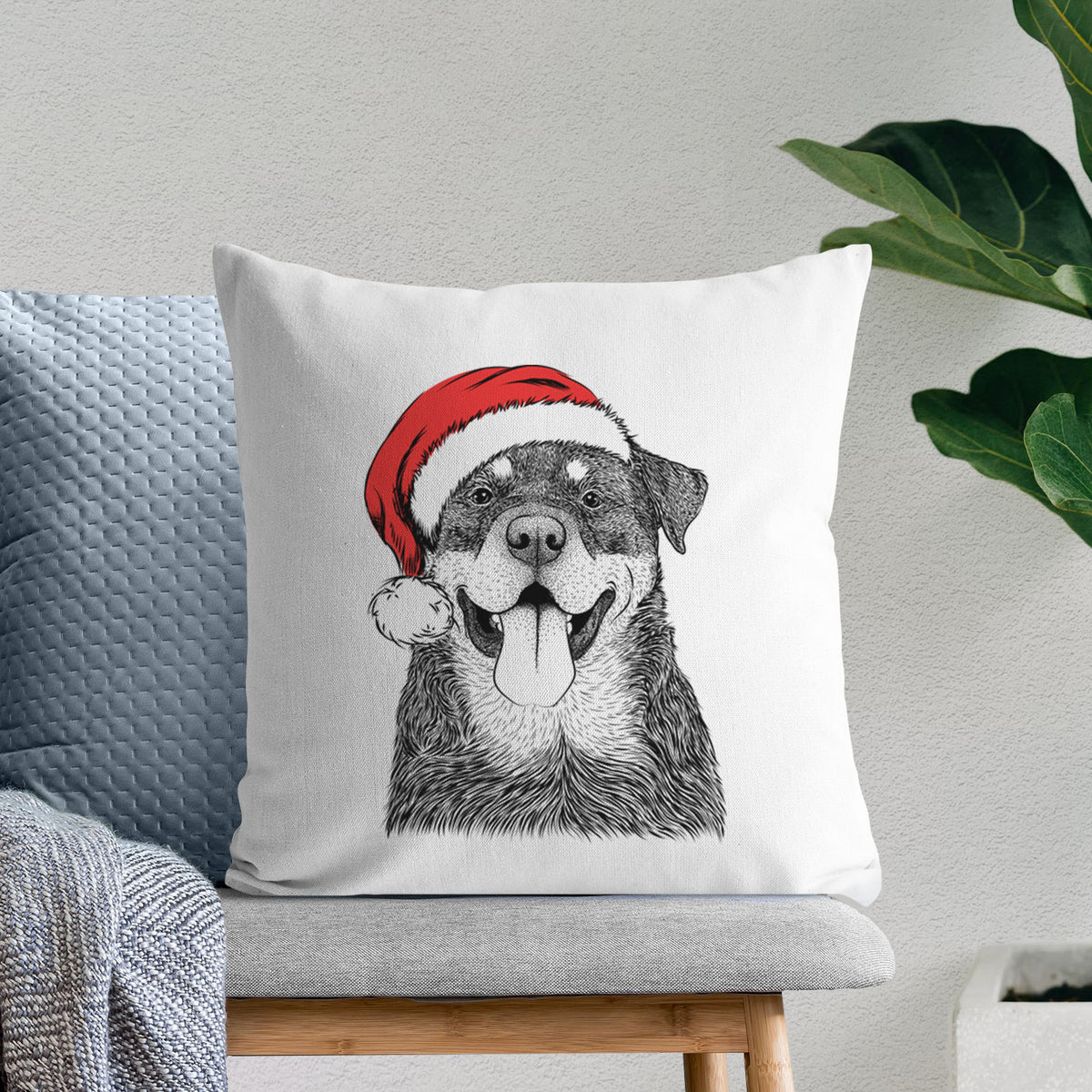 Romeo the Rottweiler - Throw Pillow Cover