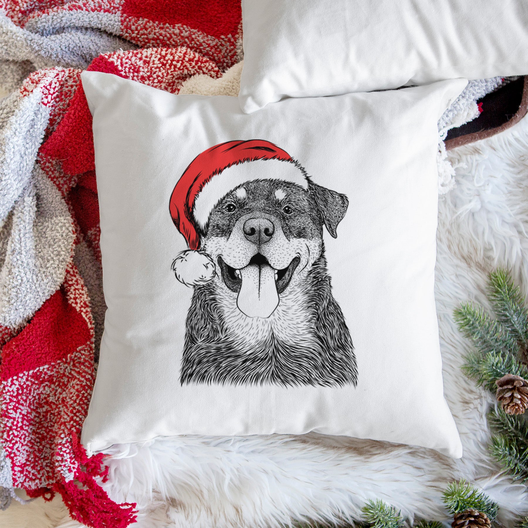 Romeo the Rottweiler - Throw Pillow Cover