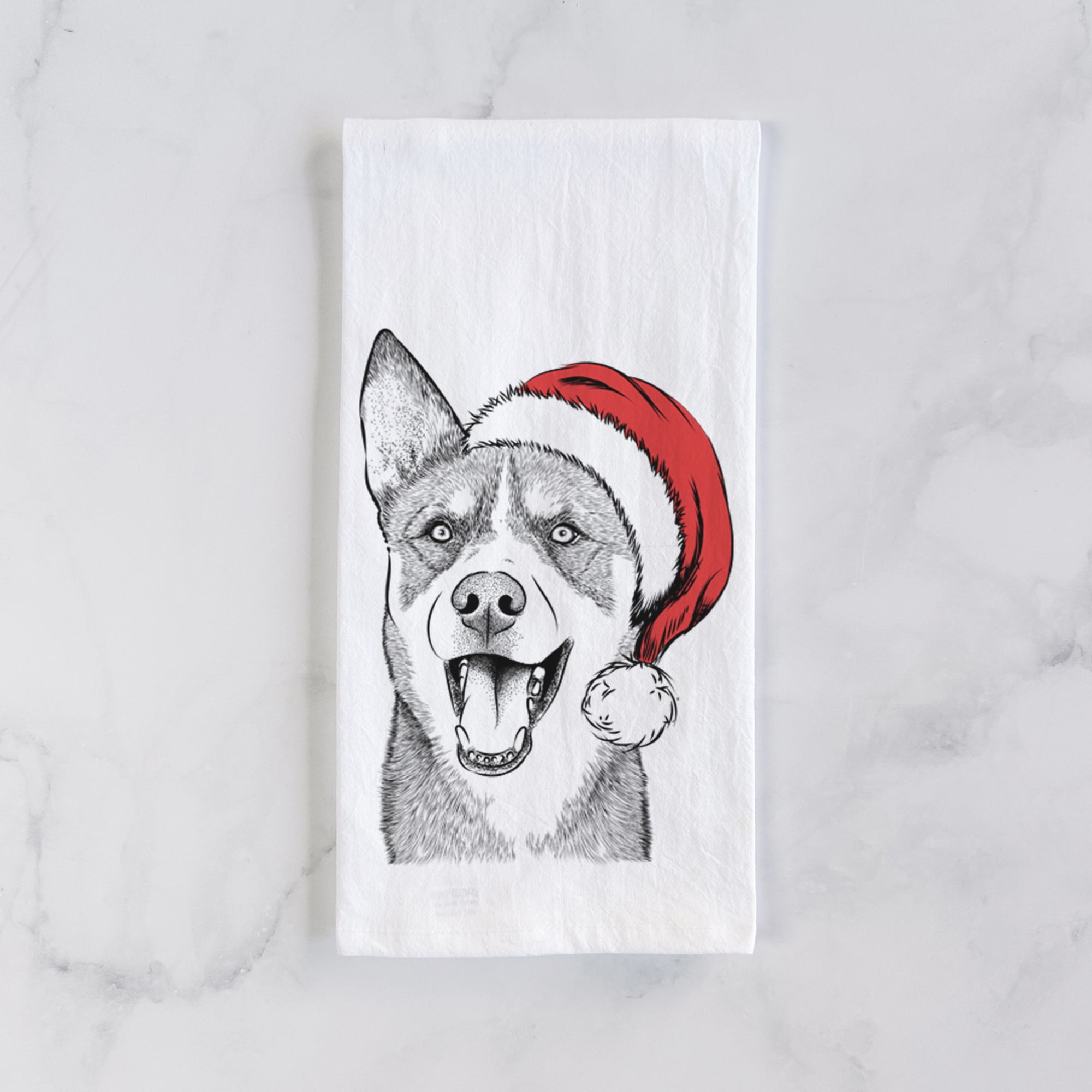 Roux the Siberian Husky Tea Towel