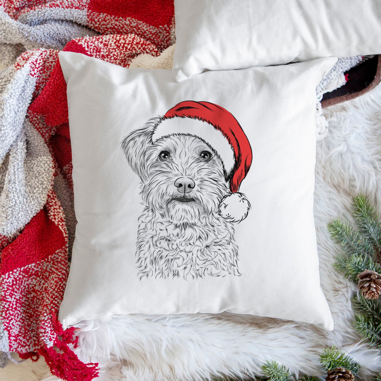 Rudy the Schnoodle - Throw Pillow Cover