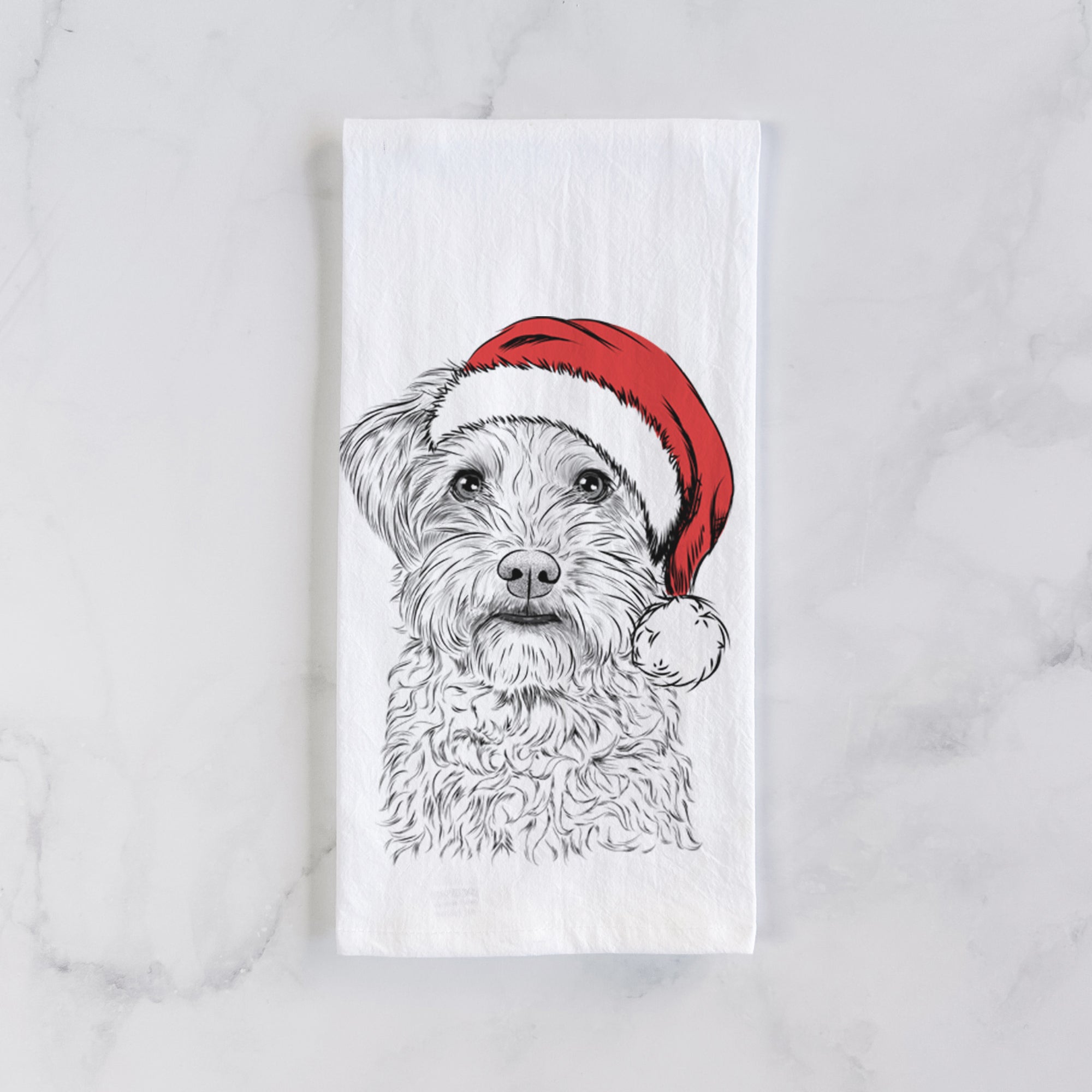 Rudy the Schnoodle Tea Towel