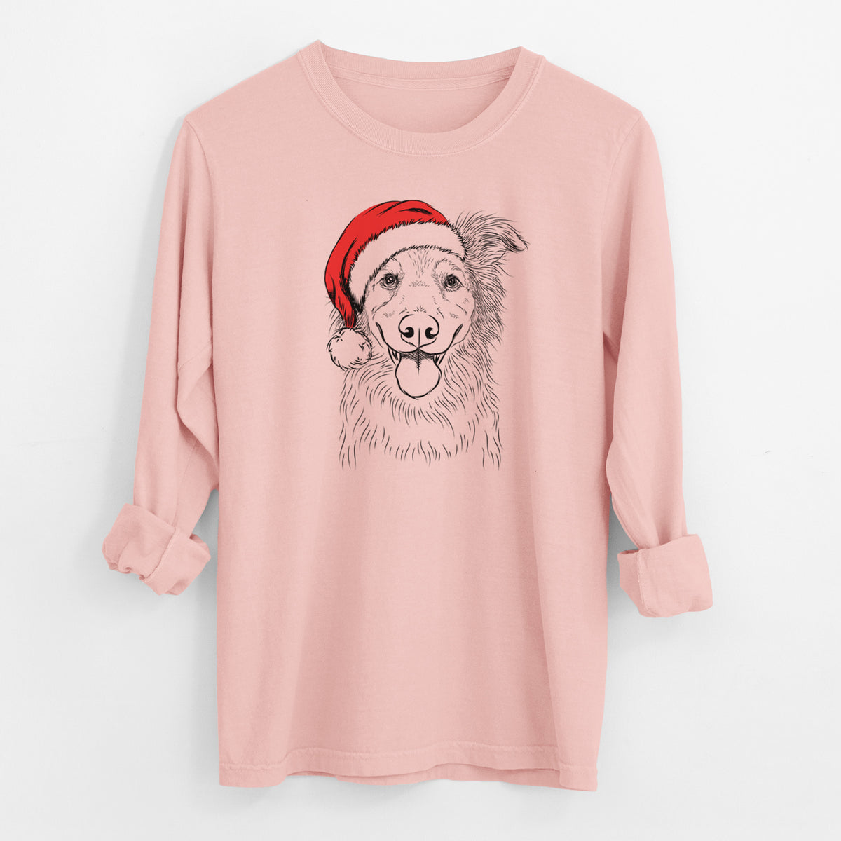 Santa Ruxtin the Mixed Breed - Men's Heavyweight 100% Cotton Long Sleeve