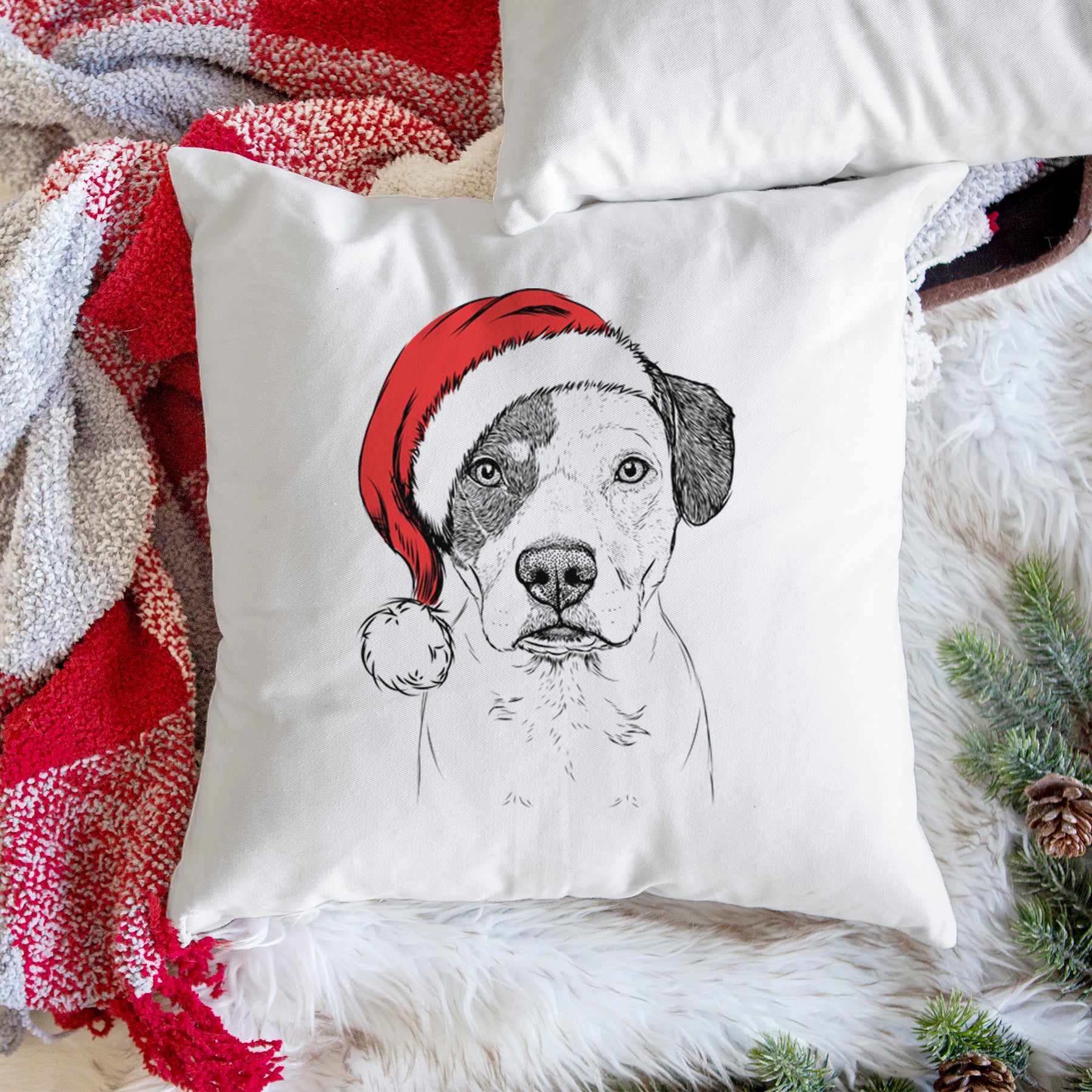 Ryleigh the Beagle Pitbull Mix - Throw Pillow Cover
