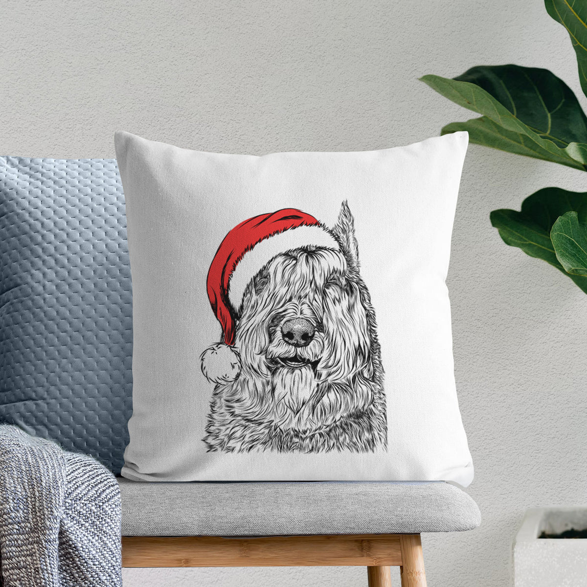 Sabre the Bouvier Des Flandres - Throw Pillow Cover